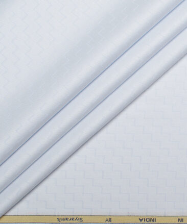 Siyaram's  Bamboo Self Design Shirting Fabric (Sky Blue)