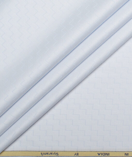 Siyaram's  Bamboo Self Design Shirting Fabric (Sky Blue)
