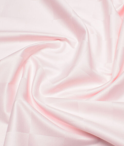 Siyaram's  Bamboo Checks Shirting Fabric (Pink)