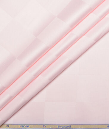Siyaram's  Bamboo Checks Shirting Fabric (Pink)