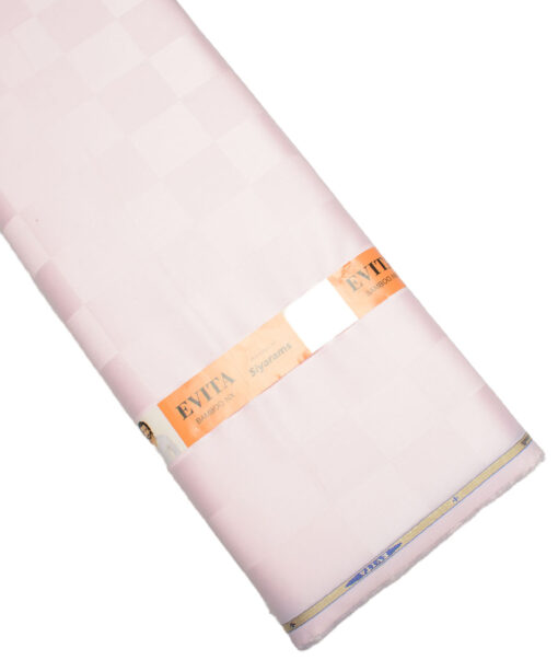 Siyaram's  Bamboo Checks Shirting Fabric (Pink)