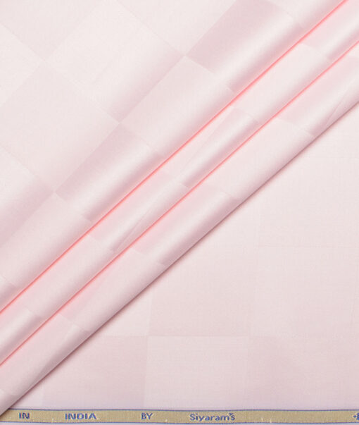 Siyaram's  Bamboo Checks Shirting Fabric (Pink)