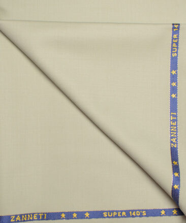 J.Hampstead  60% Merino Wool Super 140's Solids  Unstitched  Trouser Fabric (Light Pistachios Green)