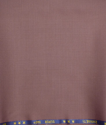J.Hampstead  60% Merino Wool Super 140's Solids  Unstitched  Trouser Fabric (Mauve)
