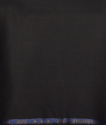 J.Hampstead  60% Merino Wool Super 140's Structured  Unstitched  Trouser Fabric (Black)