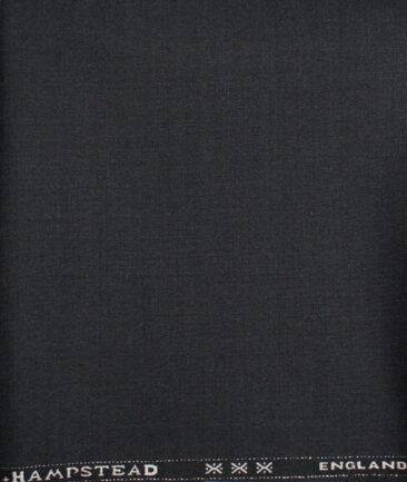 J.Hampstead  100% Merino Wool Super 140's Self Design  Unstitched  Trouser Fabric (Worsted Black)