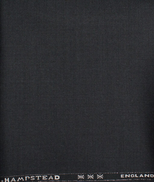 J.Hampstead  100% Merino Wool Super 140's Self Design  Unstitched  Trouser Fabric (Worsted Black)