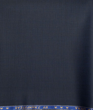 J.Hampstead  60% Merino Wool Super 140's Solids  Unstitched  Trouser Fabric (Dark Royal Blue)