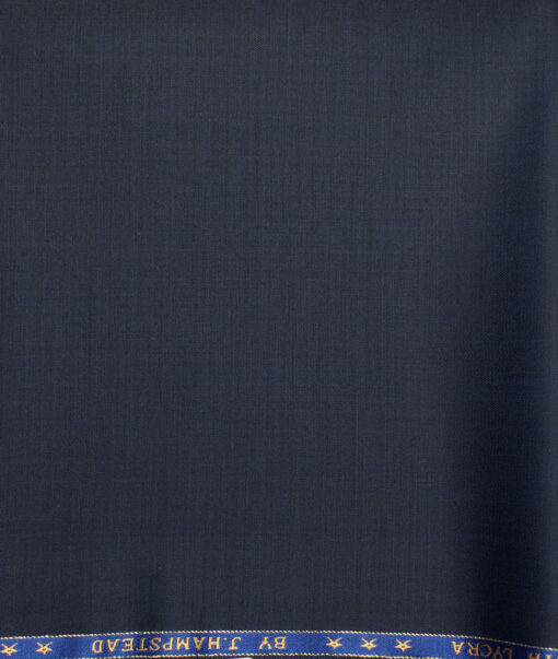 J.Hampstead  60% Merino Wool Super 140's Solids  Unstitched  Trouser Fabric (Dark Royal Blue)