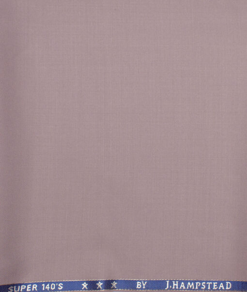 J.Hampstead  60% Merino Wool Super 140's Solids  Unstitched  Trouser Fabric (Light Mauve)