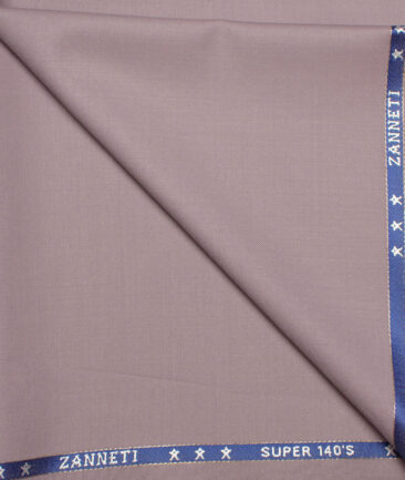 J.Hampstead  60% Merino Wool Super 140's Solids  Unstitched  Trouser Fabric (Light Mauve)