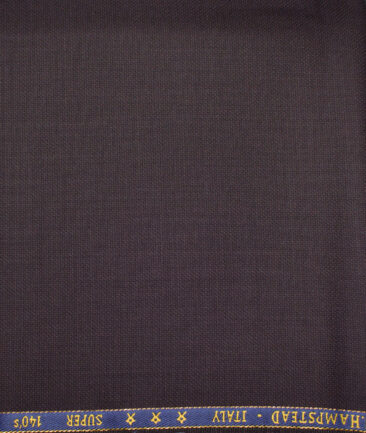 J.Hampstead  60% Merino Wool Super 140's Structured  Unstitched  Trouser Fabric (Dark Wine)