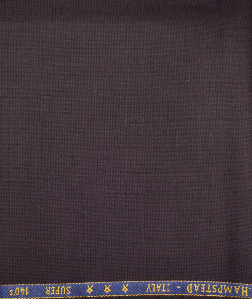 J.Hampstead  60% Merino Wool Super 140's Structured  Unstitched  Trouser Fabric (Dark Wine)