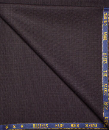 J.Hampstead  60% Merino Wool Super 140's Structured  Unstitched  Trouser Fabric (Dark Wine)