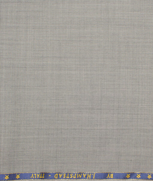 J.Hampstead  60% Merino Wool Super 140's Structured  Unstitched  Trouser Fabric (Light Grey)