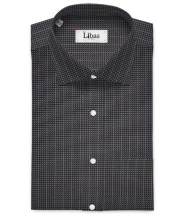 Tessitura Monti  Giza Cotton Striped Shirting Fabric (Black)