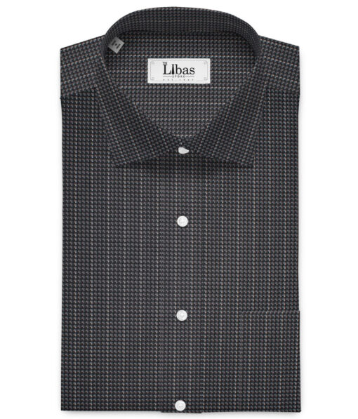 Tessitura Monti  Giza Cotton Striped Shirting Fabric (Black)