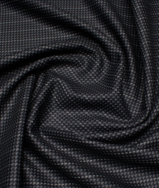 Tessitura Monti  Giza Cotton Striped Shirting Fabric (Black)