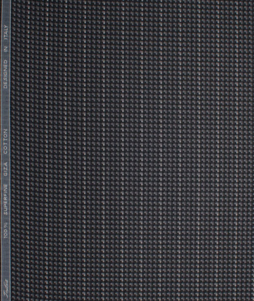 Tessitura Monti  Giza Cotton Striped Shirting Fabric (Black)