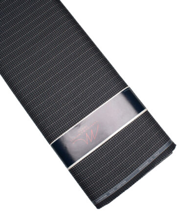 Tessitura Monti  Giza Cotton Striped Shirting Fabric (Black)