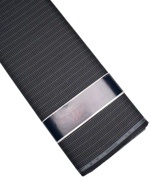 Tessitura Monti  Giza Cotton Striped Shirting Fabric (Black)