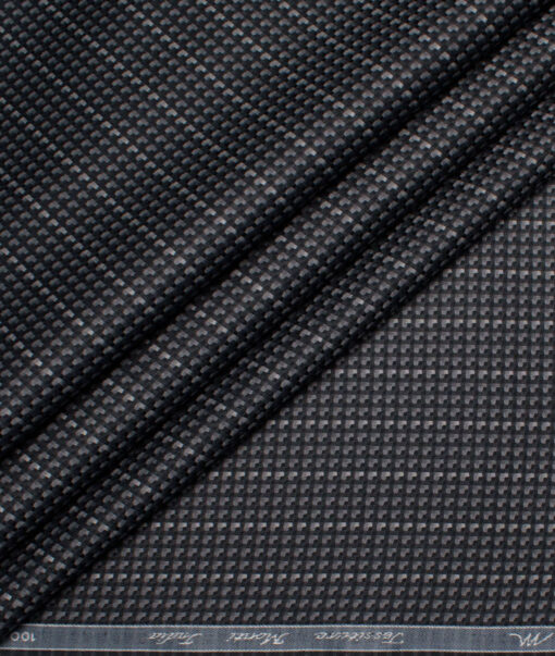 Tessitura Monti  Giza Cotton Striped Shirting Fabric (Black)