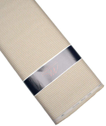 Tessitura Monti 2 Ply 70's Giza Cotton Self Design Shirting Fabric (Beige)