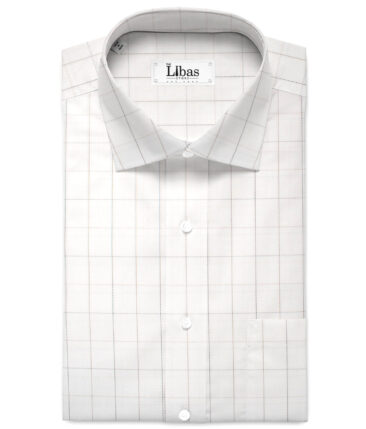 Tessitura Monti 2 Ply 70's Giza Cotton Checks Shirting Fabric (White & Black)
