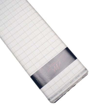 Tessitura Monti 2 Ply 70's Giza Cotton Checks Shirting Fabric (White & Black)