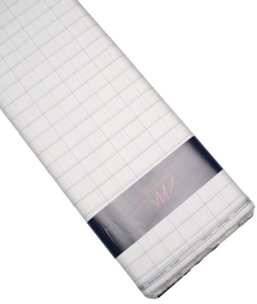 Tessitura Monti 2 Ply 70's Giza Cotton Checks Shirting Fabric (White & Black)