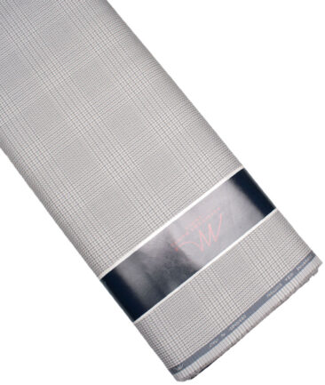 Tessitura Monti 2 Ply 70's Giza Cotton Checks Shirting Fabric (Grey)