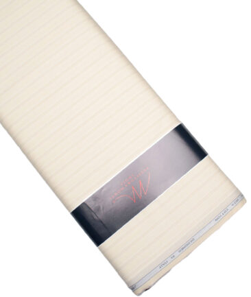 Tessitura Monti 2 Ply 70's Giza Cotton Striped Shirting Fabric (Beige)