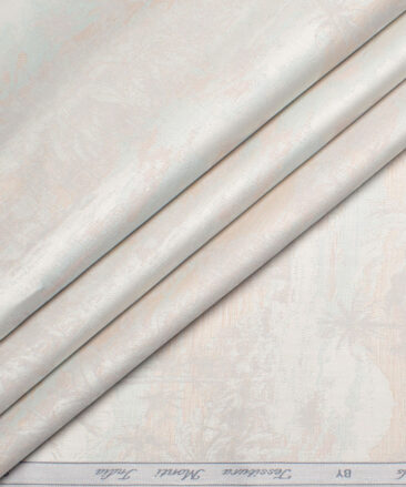 Tessitura Monti 2 Ply 70's Giza Cotton Self Design Shirting Fabric (Ivory Beige)