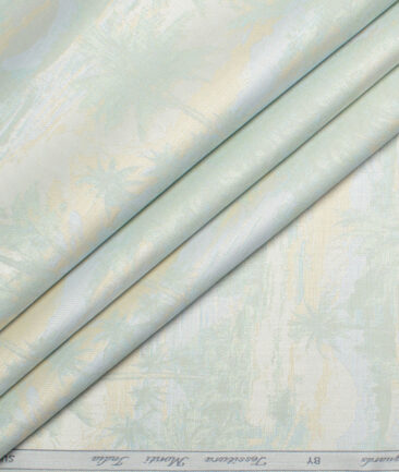 Tessitura Monti 2 Ply 70's Giza Cotton Self Design Shirting Fabric (Olive Green)