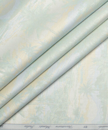 Tessitura Monti 2 Ply 70's Giza Cotton Self Design Shirting Fabric (Olive Green)