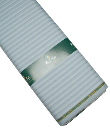 Reid & Taylor  Giza Cotton Striped Shirting Fabric (Pale Aqua Green)