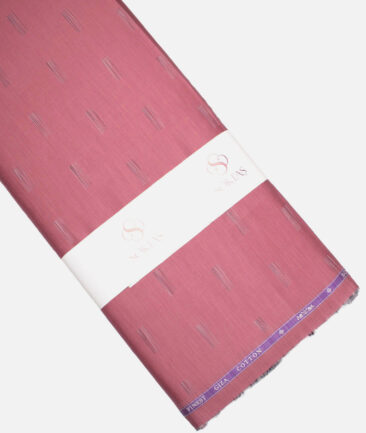 Soktas  Giza Cotton Self Design Shirting Fabric (Dusty Rose Pink)