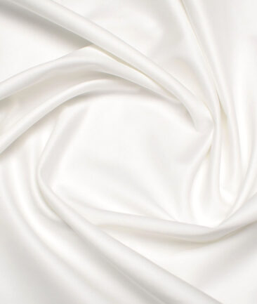 Soktas 2 Ply 200's Giza Cotton Solids Shirt or Kurta Pajama Fabric (White)
