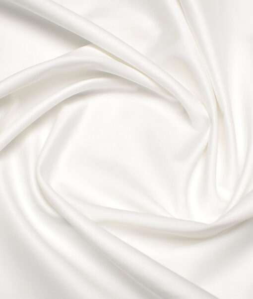 Soktas 2 Ply 200's Giza Cotton Solids Shirt or Kurta Pajama Fabric (White)