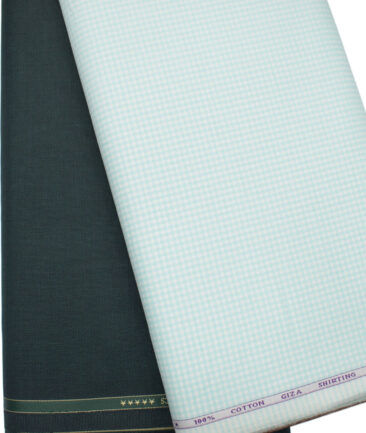 Combo of Raymond Poly Viscose Pant & J.Hampstead Giza Cotton Shirt Fabric - Image 2