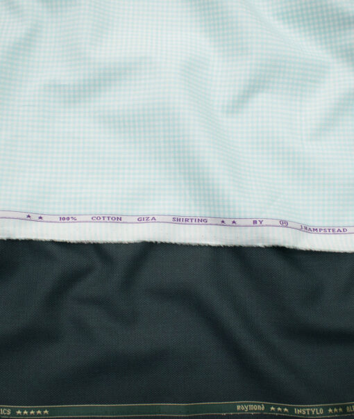 Combo of Raymond Poly Viscose Pant & J.Hampstead Giza Cotton Shirt Fabric - Image 1