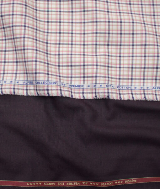 Combo of Raymond Poly Viscose Pant & Premier Mills Giza Cotton Shirt Fabric - Image 1