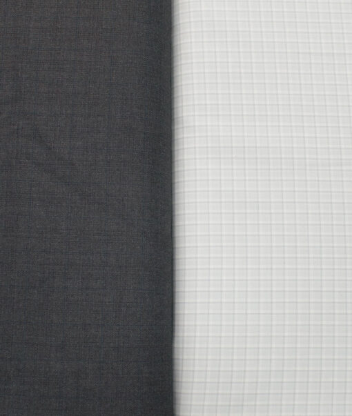 Combo of Raymond Poly Viscose Pant & J.Hampstead Giza Cotton Shirt Fabric - Image 2