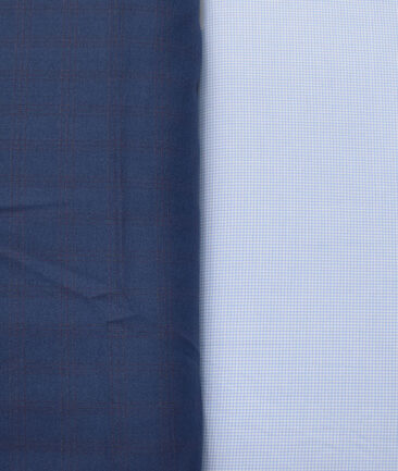 Combo of Raymond Poly Viscose Pant & J.Hampstead Giza Cotton Shirt Fabric - Image 2