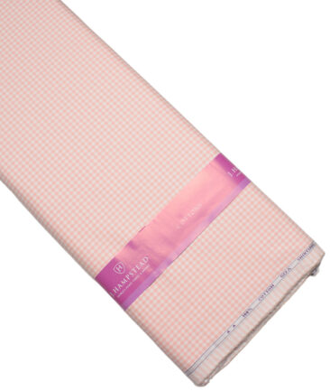 J.Hampstead  Giza Cotton Checks Shirting Fabric (Peach)