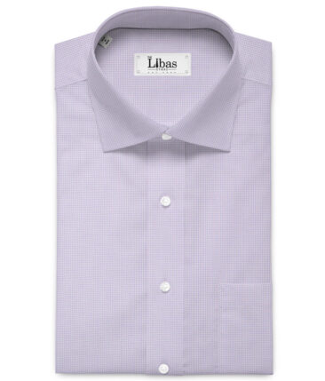 J.Hampstead  Giza Cotton Checks Shirting Fabric (Purple)