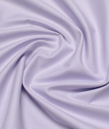 J.Hampstead  Giza Cotton Checks Shirting Fabric (Purple)