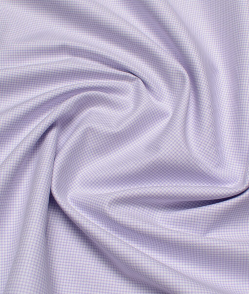 J.Hampstead  Giza Cotton Checks Shirting Fabric (Purple)