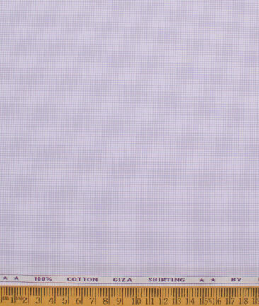 J.Hampstead  Giza Cotton Checks Shirting Fabric (Purple)