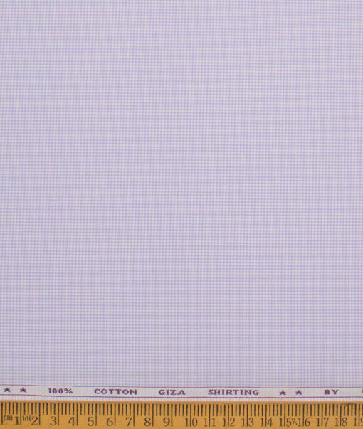 J.Hampstead  Giza Cotton Checks Shirting Fabric (Purple)